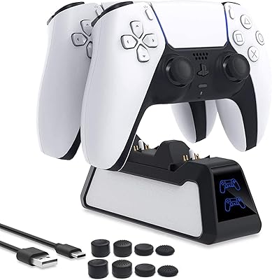 Chargeur de manette sans fil ps5 dualsense avec manettes charge rapide