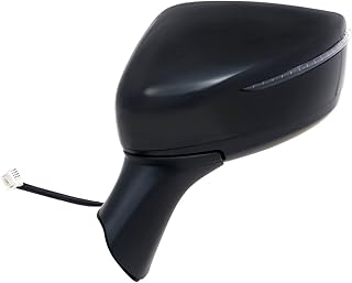 Rétroviseur côté conducteur pour nissan versa note hatchback sr, noir décoratif avec cache