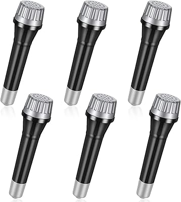 Pack de 6 microphones en plastique, ensemble de microphones jouets pour cadeaux