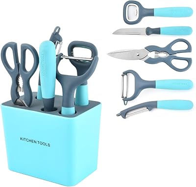 Ensemble d'outils d'épluchage et de coupe 6 pièces, outils de cuisine rotatifs