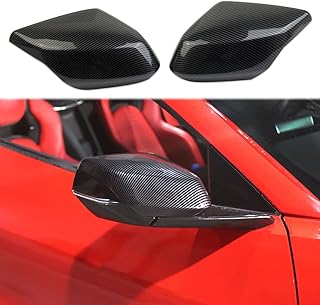 Couvercle de protection de rétroviseur crosselec en fibre de carbone pour chevrolet corvette