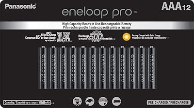Panasonic bk-4hcca12fa piles ni-mh rechargeables eneloop pro aaa haute capacité, paquet de 12