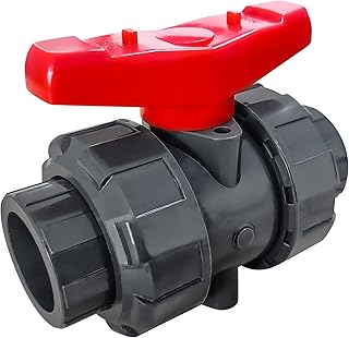 1 1-2" robinet à double bille en pvc débit complet robinet prise complète