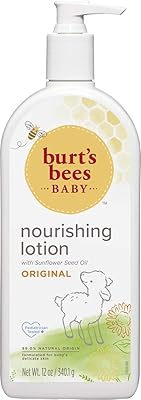 Lotion nourrissante pour bébé burt's bees à l'huile de graines de tournesol, parfum