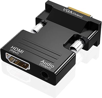 Adaptateur microwire hdmi femelle vers vga mâle avec convertisseur de sortie audio