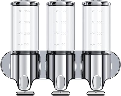 Terevi distributeur et organisateur de pompe de douche mural 3 en 1 pour