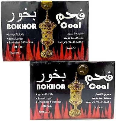 Charbon d'encens saqr, 60 pièces, paquet de 2