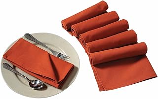 Ensemble de serviettes de table unies yuga 6 pièces 100 % coton
