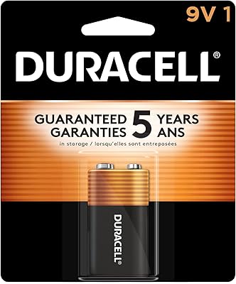 Pile duracell copper top 9 v, 1 paquet, pile 9 v avec alimentation