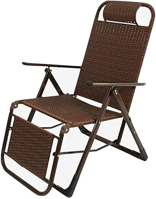 Chaise de jardin en osier zero gravity, chaise pliante résistante aux intempéries