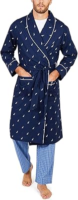 Peignoir à manches longues en coton tissé léger nautica pour hommes