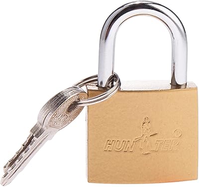 Cadenas de sécurité robuste hunter avec serrure en acier trempé et finition
