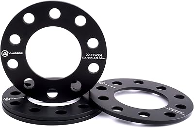Espaceurs de roue coniques noirs vlaoschi 5x5 5x120 5x127 1-4" (6 mm) compatibles