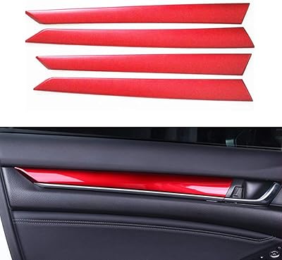 4 pièces fit accord rouge accessoires panneau de porte de voiture