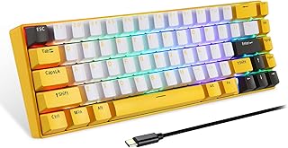 Clavier mécanique filaire motospeed bluetooth 5.0 bk67 avec touche bleue, rétroéclairage led