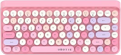 Clavier d'ordinateur bluetooth coloré portable u potty, mini machine à écrire sans fil