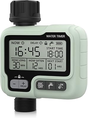 Minuterie d'arrosage crosofme, minuterie d'arrosage numérique programmable pour tuyau d'arrosage, contrôleur de système