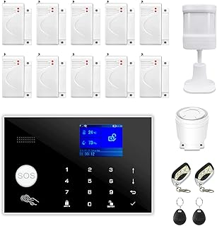 Kit wifi et gsm 17 pièces, système d'alarme de sécurité domestique sans fil