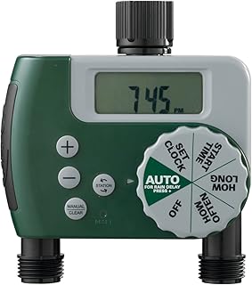 Minuterie de robinet de tuyau programmable orbit 58910, 2 sorties, vert
