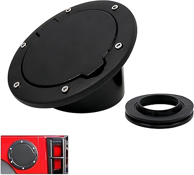 Couvercle de porte de réservoir de carburant en alliage d'aluminium pour jeep wrangler