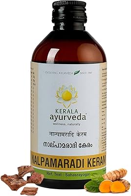 Kerala ayurveda nalpamaradi keram 200 ml | huile visage et corps élimine le bronzage