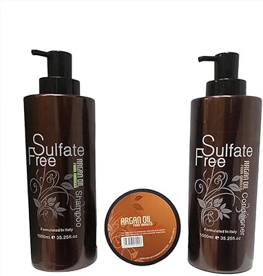 Ensemble shampoing, après-shampooing et masque sans sulfate à l'huile d'argan