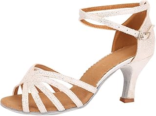 Chaussures à talons hauts à bout ouvert pour femmes ❀ sandales de danse valse solides pour femmes, sandales de danse latine modernes pour salle de bal, fond souple. La marketplace qui fait du bien à votre budget : Diaytar
