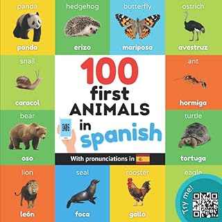 100 premiers animaux en espagnol : livre d'images bilingue pour enfants : anglais