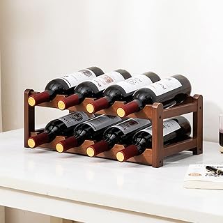 Casier à vin en bambou 2 3 4 couches présentoir pour 12