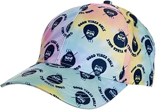 Casquette multicolore avec logo calhoun bob ross good vibes sous licence officielle