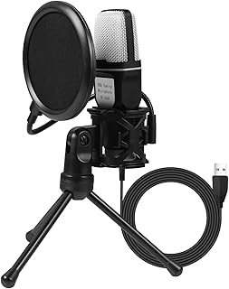 Microphone de jeu à condensateur usb rvb pour ordinateur, ordinateur portable, mobile, pc