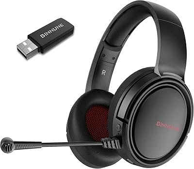 Casque de jeu sans fil pinnun avec micro pour pc ps4 ps5 switch