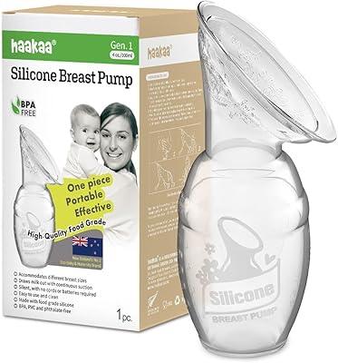 Pompe à main haakaa, transparente, 4 oz/100 ml