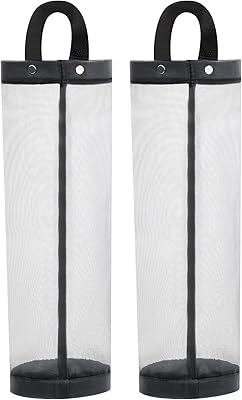 Support de sac en plastique sayfina 2 plateaux distributeurs de rangement en maille
