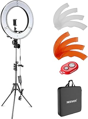 Neware kit d'éclairage pour caméra photo et vidéo : 48 cm extérieur 55