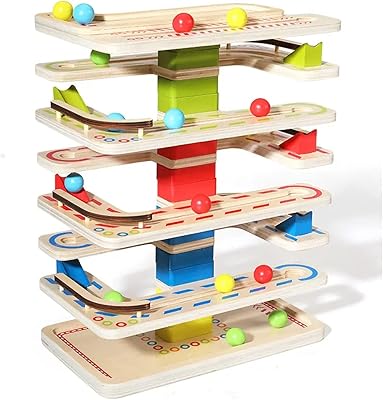Ensemble de jouets éducatifs mamphies marble run - tour de balle à 4 niveaux pour le développement des tout-petits - rampe amusante pour sauter et partir pour les enfants de 3 ans et plus. Diaytar : Votre allié pouvoir d'achat au quotidien