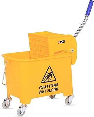 Seau à vadrouille high care de 20 l avec essoreuse, vadrouille simple, seau
