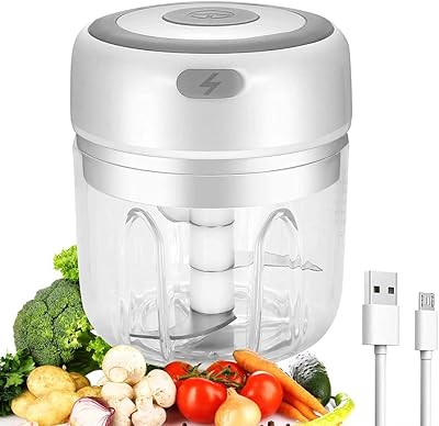 Mini hachoir électrique rechargeable, mélangeur de légumes portable 100 ml, robot culinaire