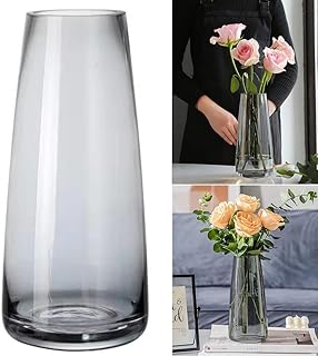 Vase en verre transparent au design irisé moderne ns pour la décoration