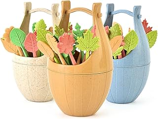 Ensemble de mini fourchettes à fruits avec pot de rangement, fournitures de cuisine