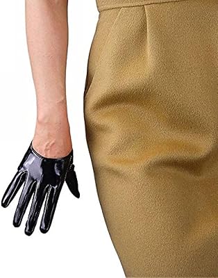 Gants extra longs en pu noirs pour femmes, adaptés pour soirée, bar, opéra