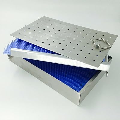 Plateau de stérilisation en aluminium à deux niveaux, boîte 2, tapis en silicone