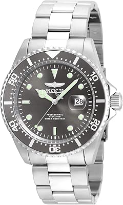 Montre à quartz pour homme, affichage analogique et bracelet en acier inoxydable 22050
