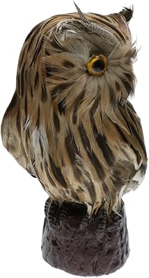 1 x plume d'oiseau hibou artificielle décoration de jardin ultra réaliste