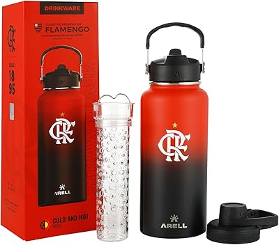 Bouteille d'eau de sport à large ouverture arell isolation sous vide étanche