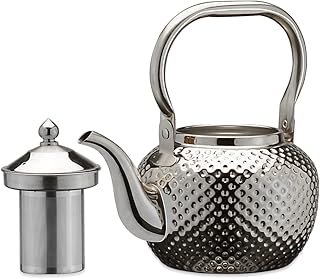 Théière sanqia home 1200 ml avec infuseur en acier inoxydable, bouilloire à induction