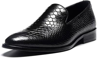 Chaussures décontractées en cuir pour hommes, tissu oxford en cuir verni de couleur