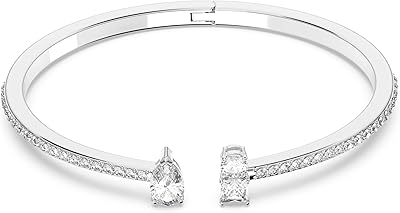 Bracelets larges cloutés en cristal swarovski de la collection attrayante, pierre de cristal