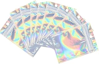 100 paquets de sacs mylar en aluminium refermables anti-odeurs 3d avec fermeture éclair avant transparente 2,8 x 3,9 pouces pour bijoux et aliments. Diaytar Sénégal : Achetez plus, dépensez moins
