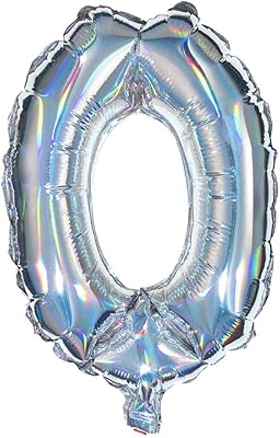 Ballon en aluminium irisé hema n° 0 30 cm argent